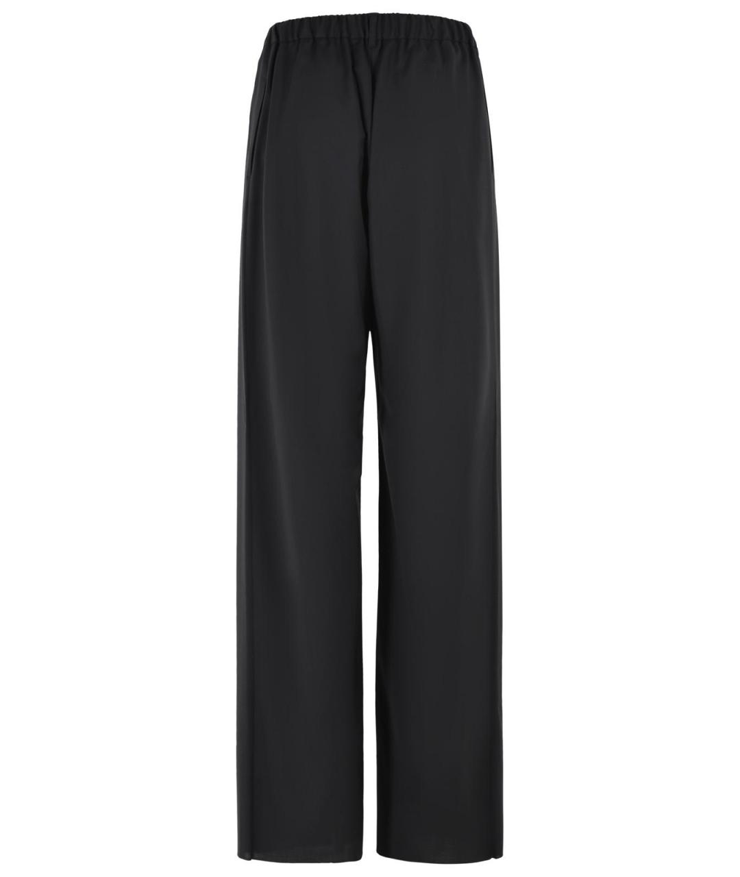 MAX MARA Черные шерстяные прямые брюки, фото 3