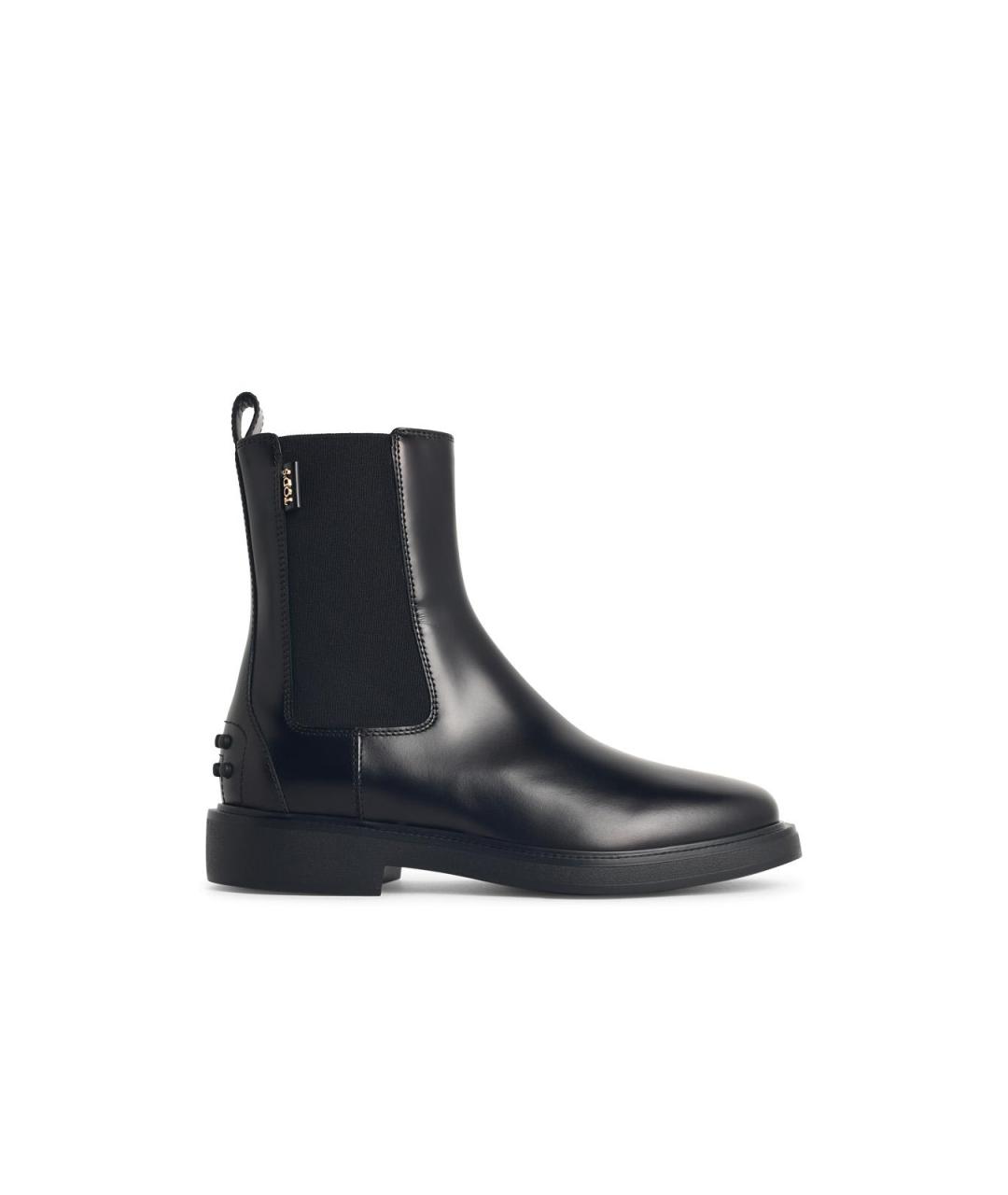 TOD'S Черные кожаные ботинки, фото 1