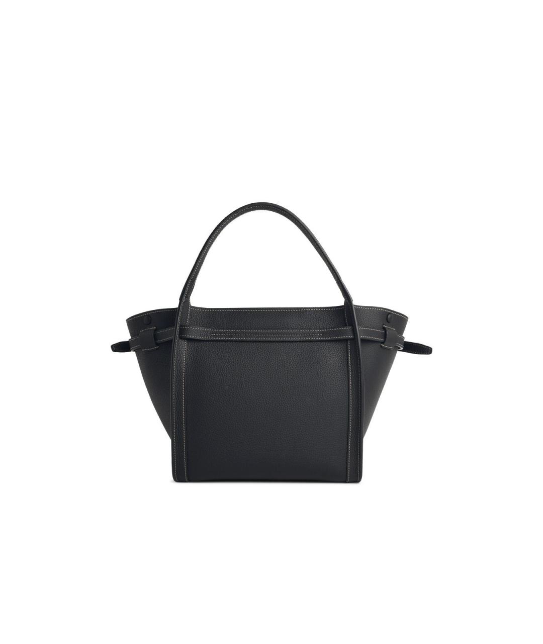 TOD'S Черная кожаная сумка тоут, фото 3