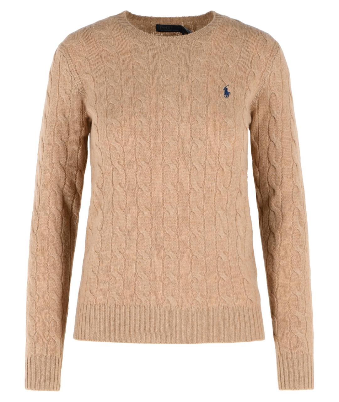 POLO RALPH LAUREN Бежевый шерстяной джемпер / свитер, фото 1