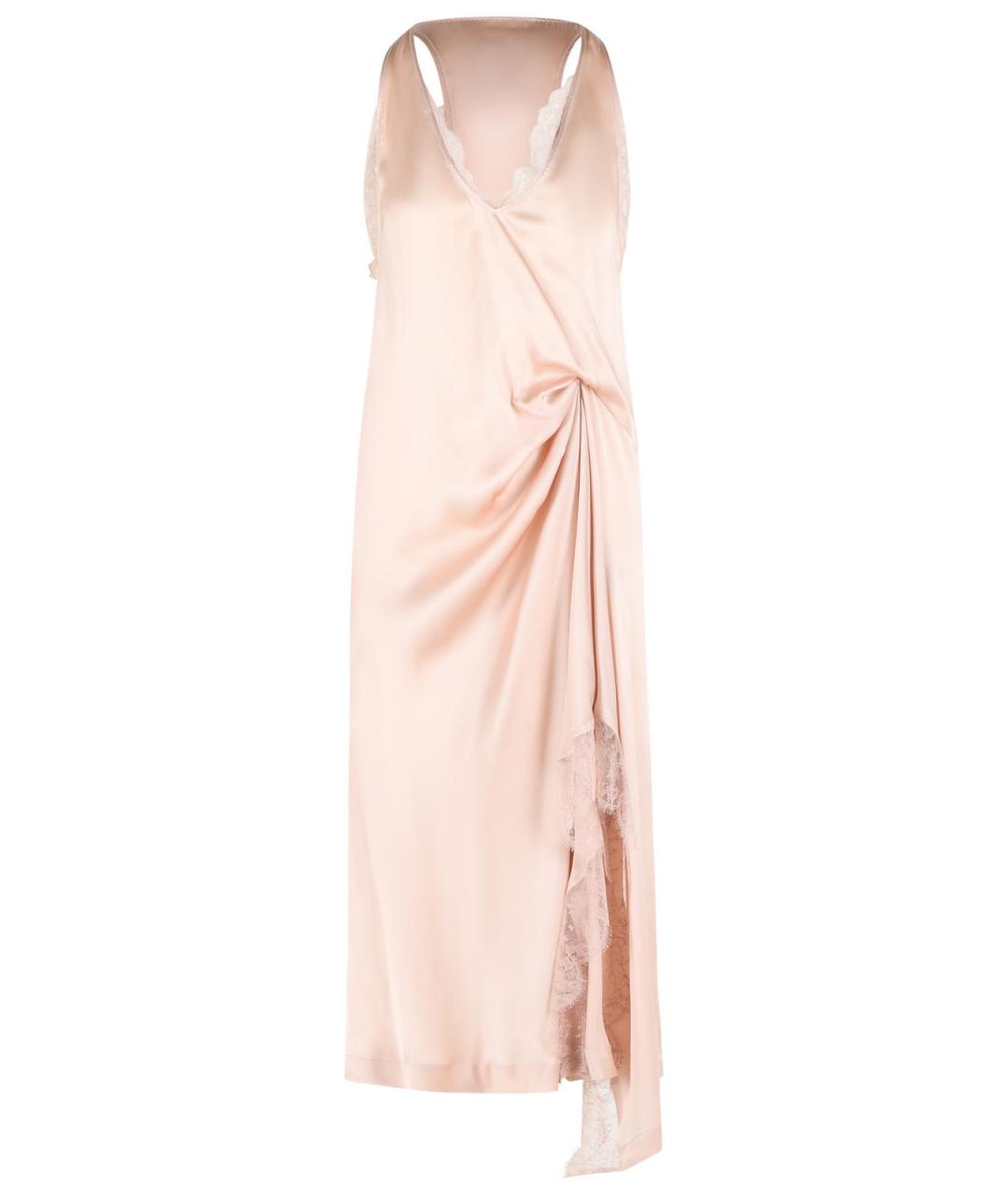 MAISON MARGIELA Розовое ацетатное коктейльное платье, фото 1