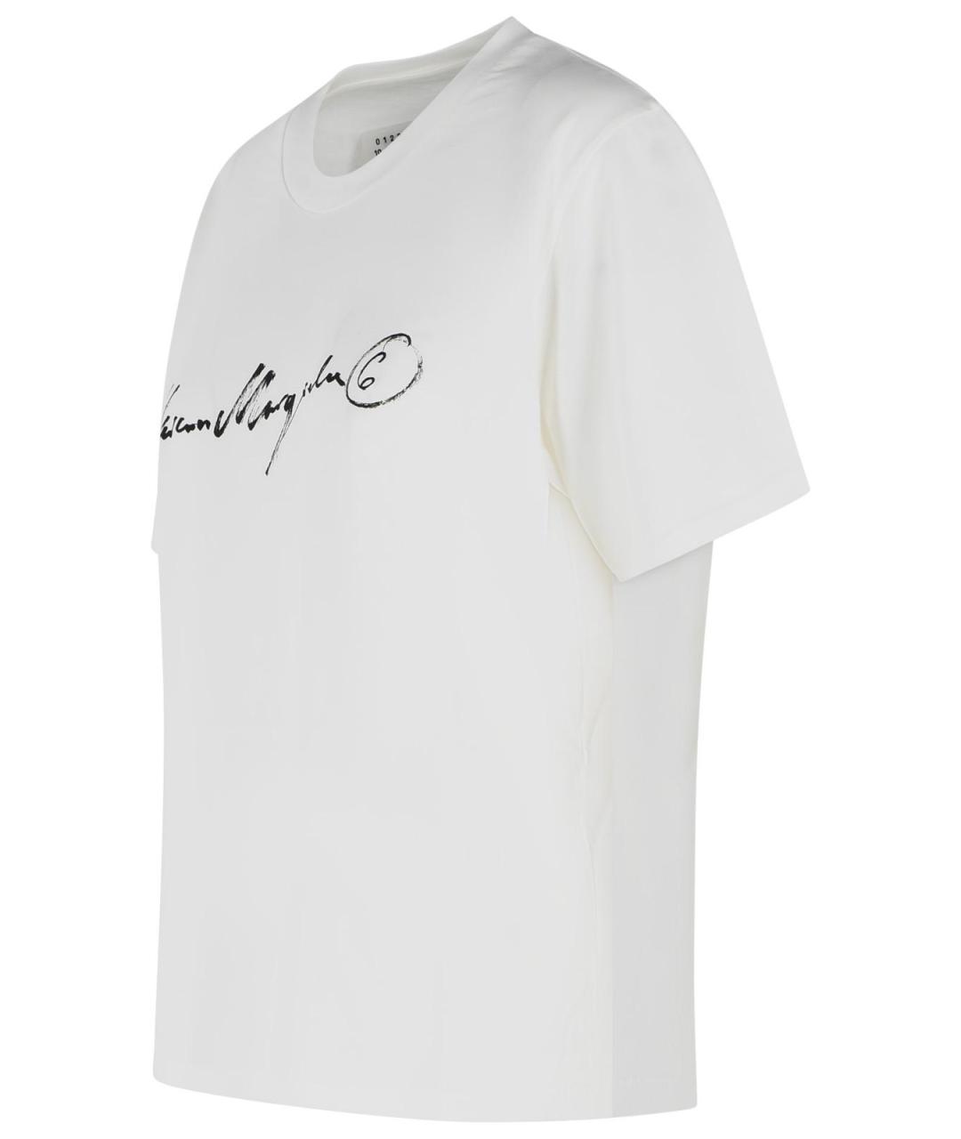 MM6 MAISON MARGIELA Белая хлопковая футболка, фото 2