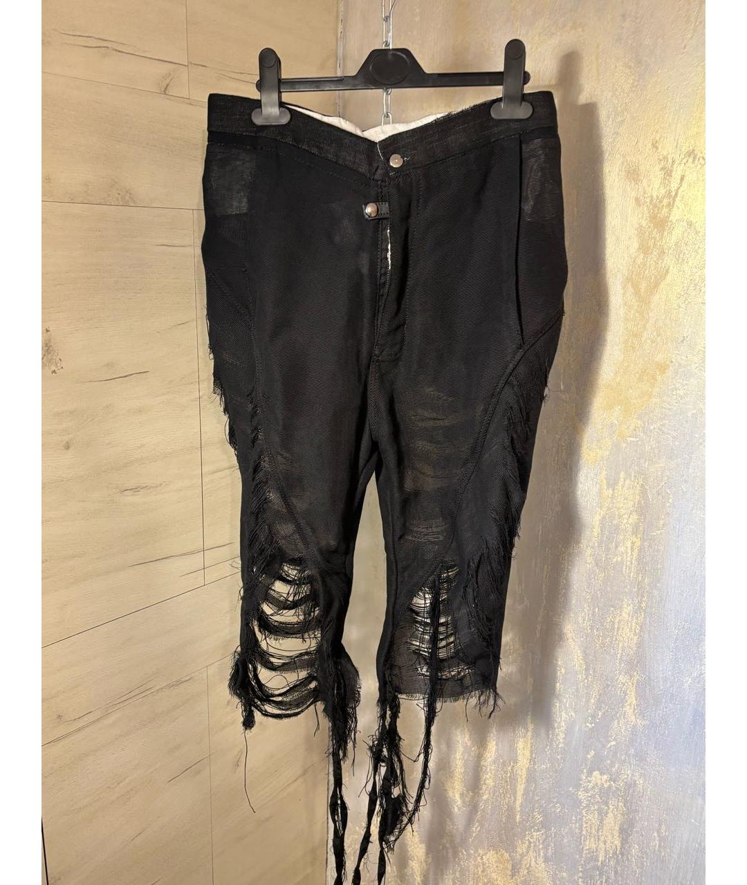 RICK OWENS Черные деним шорты, фото 7