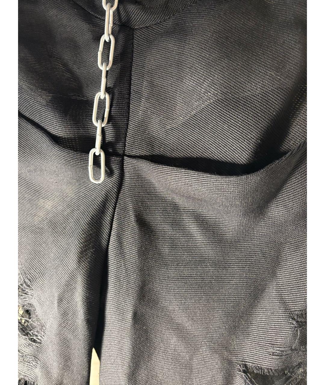 RICK OWENS Черные деним шорты, фото 4