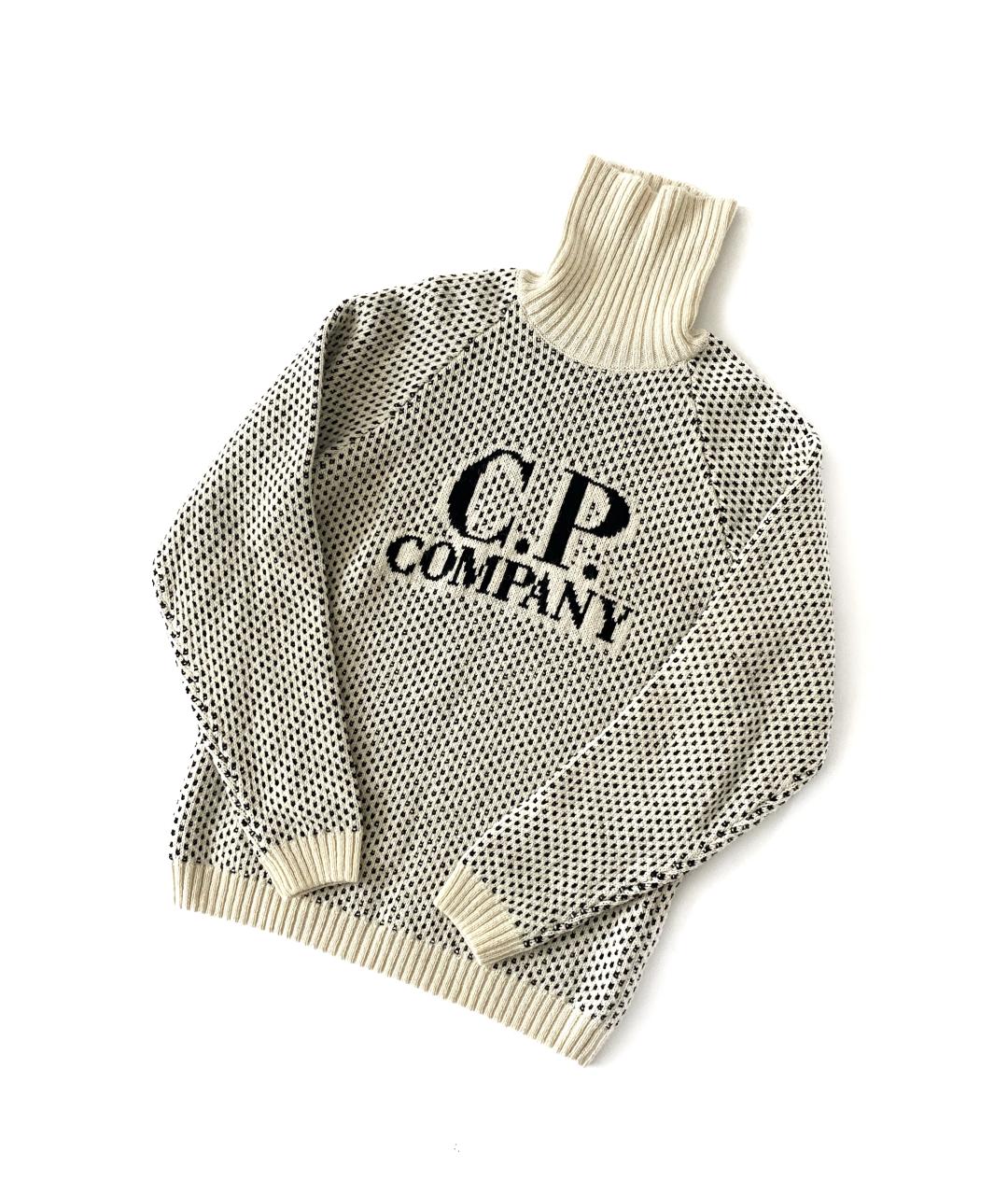 CP COMPANY Бежевый шерстяной джемпер / свитер, фото 2