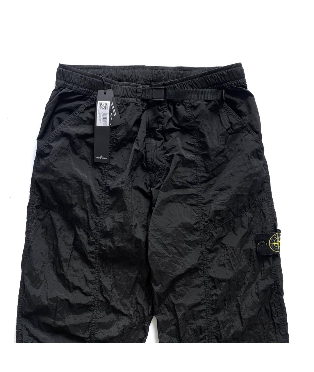 STONE ISLAND Черные нейлоновые повседневные брюки, фото 3