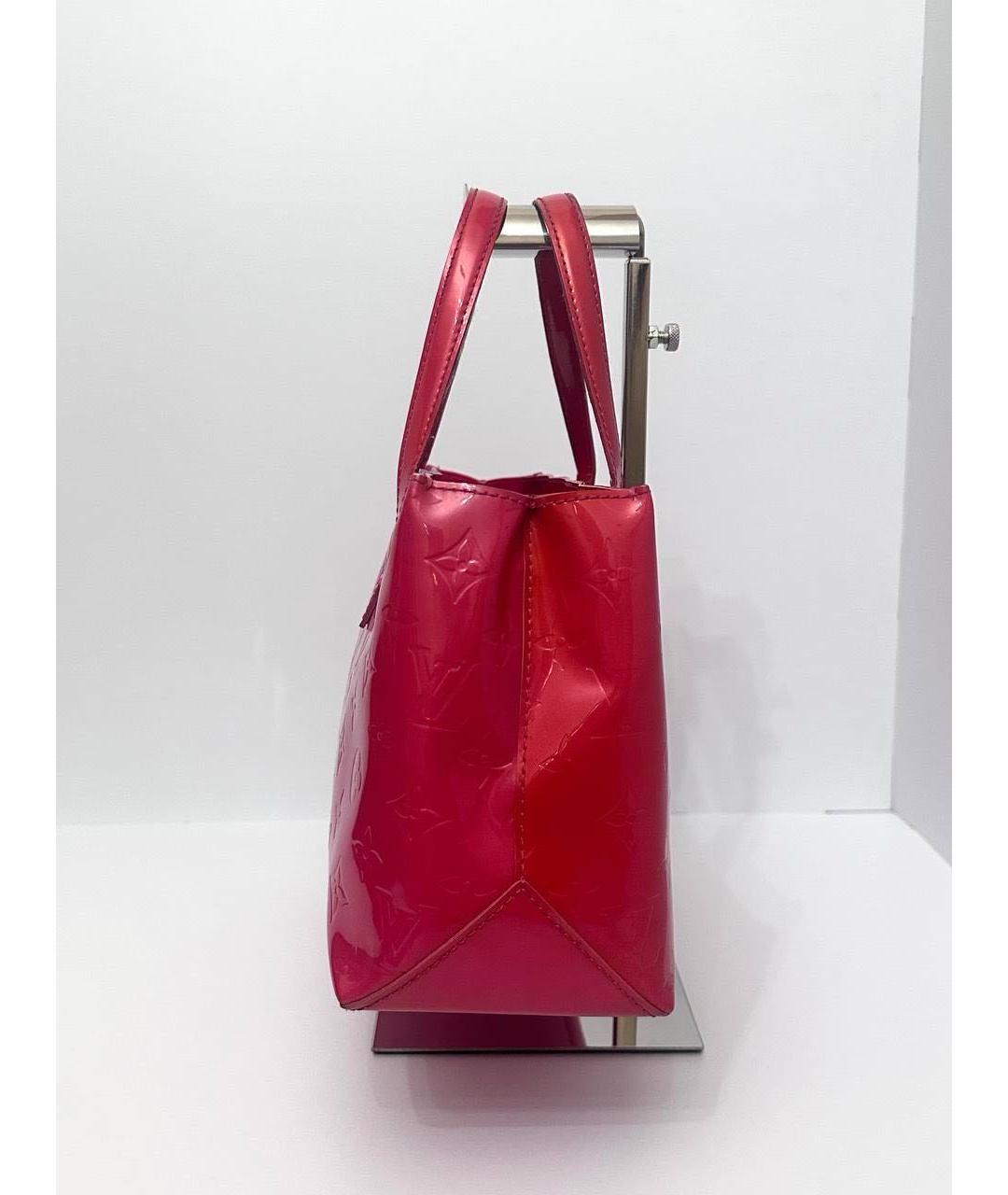 LOUIS VUITTON Розовая сумка тоут из лакированной кожи, фото 7