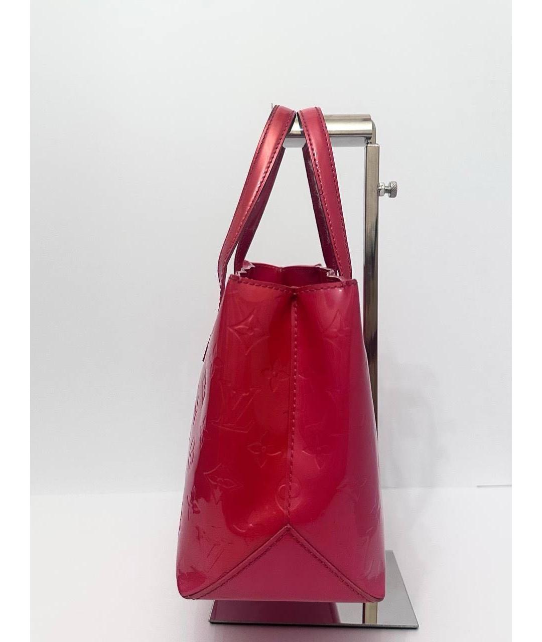 LOUIS VUITTON Розовая сумка тоут из лакированной кожи, фото 8