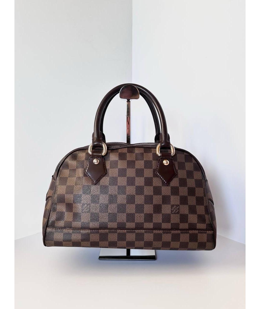 LOUIS VUITTON Коричневая канва сумка с короткими ручками, фото 9