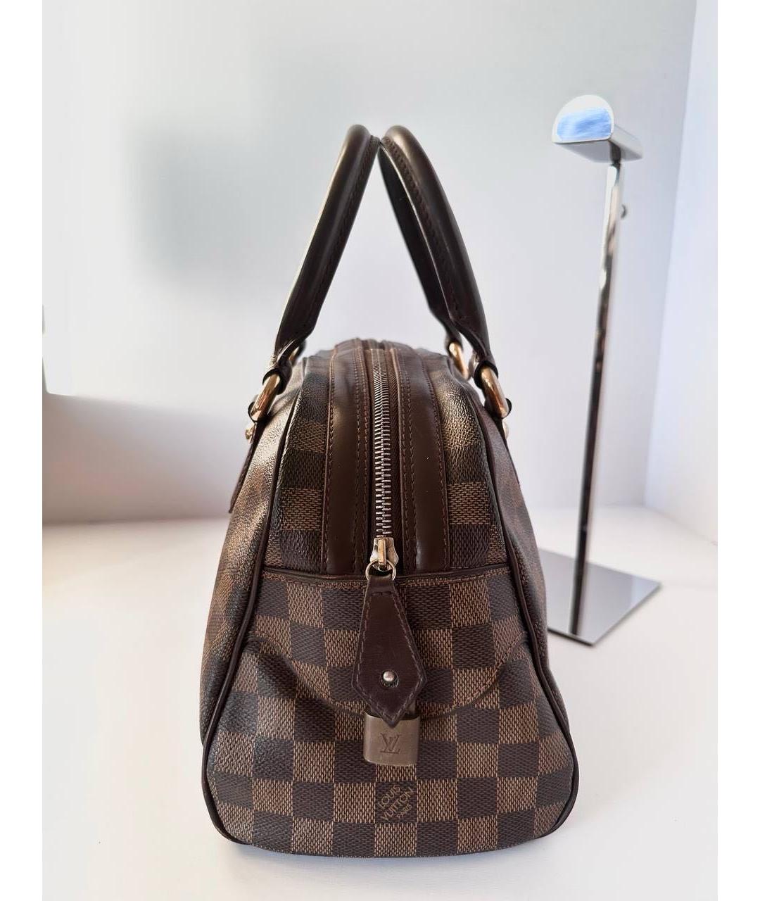 LOUIS VUITTON Коричневая канва сумка с короткими ручками, фото 6