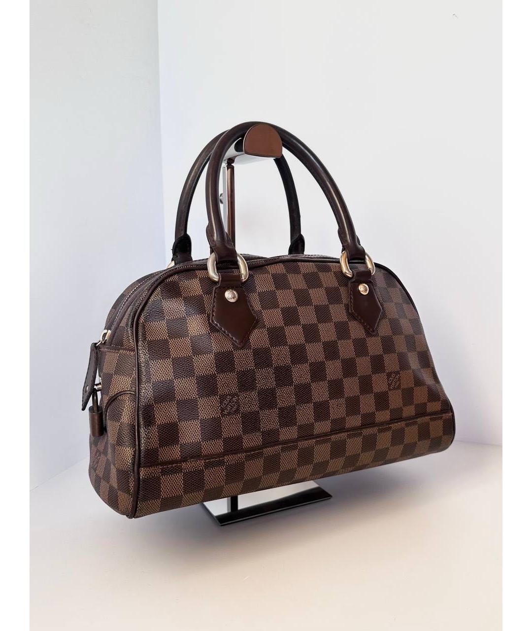 LOUIS VUITTON Коричневая канва сумка с короткими ручками, фото 3