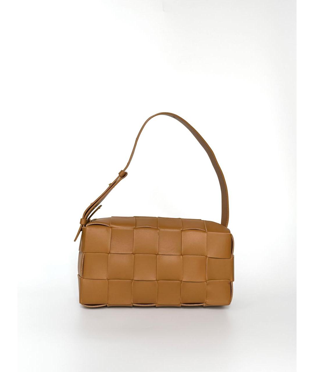 BOTTEGA VENETA Коричневая кожаная сумка через плечо, фото 9