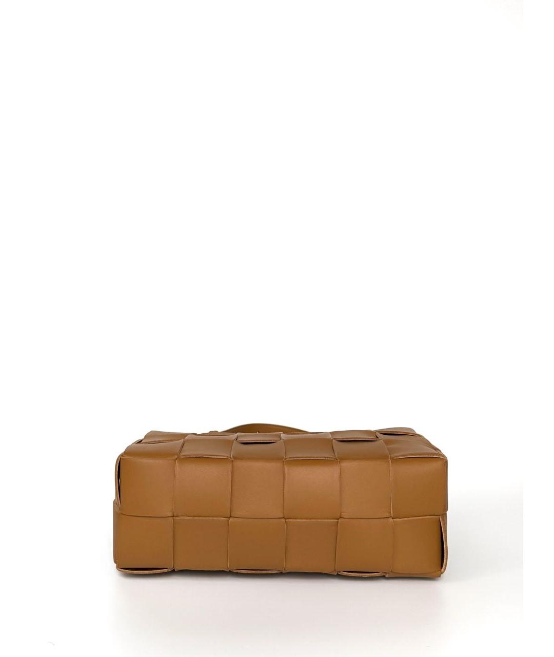 BOTTEGA VENETA Коричневая кожаная сумка через плечо, фото 5