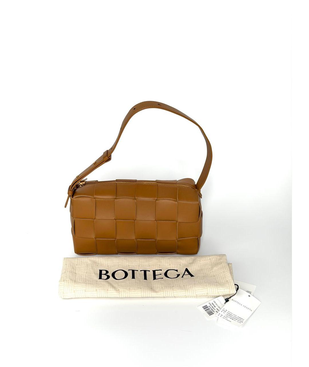 BOTTEGA VENETA Коричневая кожаная сумка через плечо, фото 8