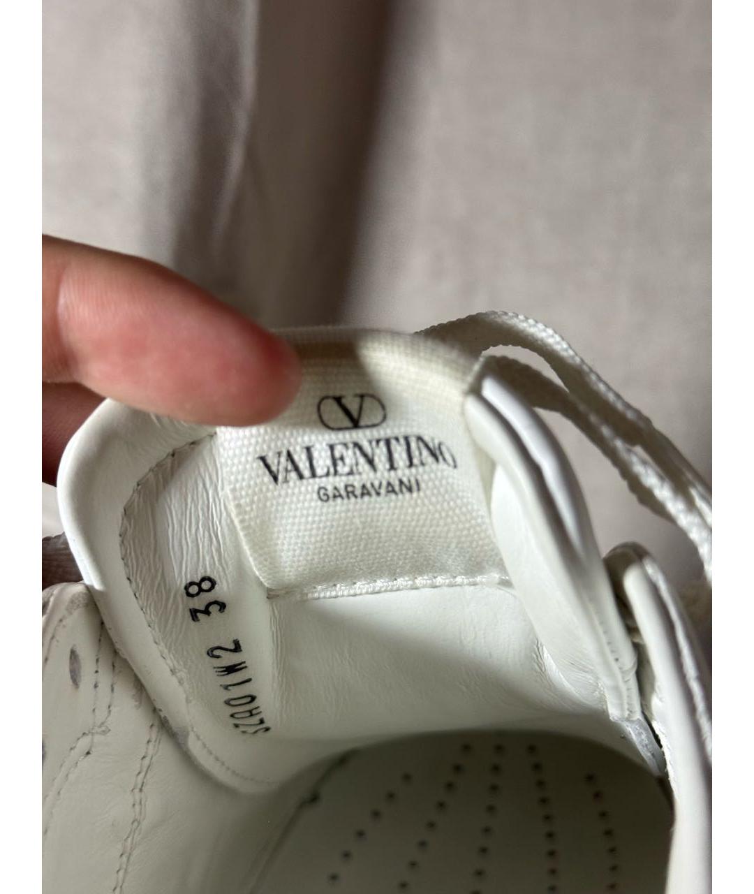 VALENTINO Белые кожаные кеды, фото 4
