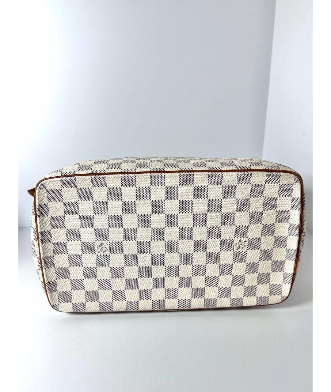 LOUIS VUITTON Белая канва сумка с короткими ручками, фото 7