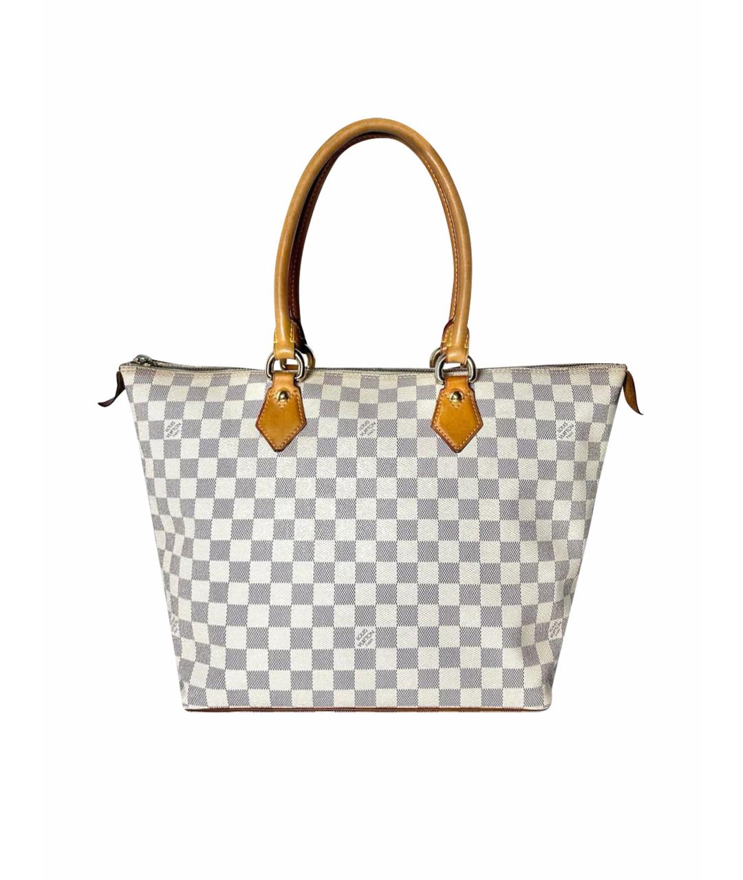 LOUIS VUITTON Белая канва сумка с короткими ручками, фото 1