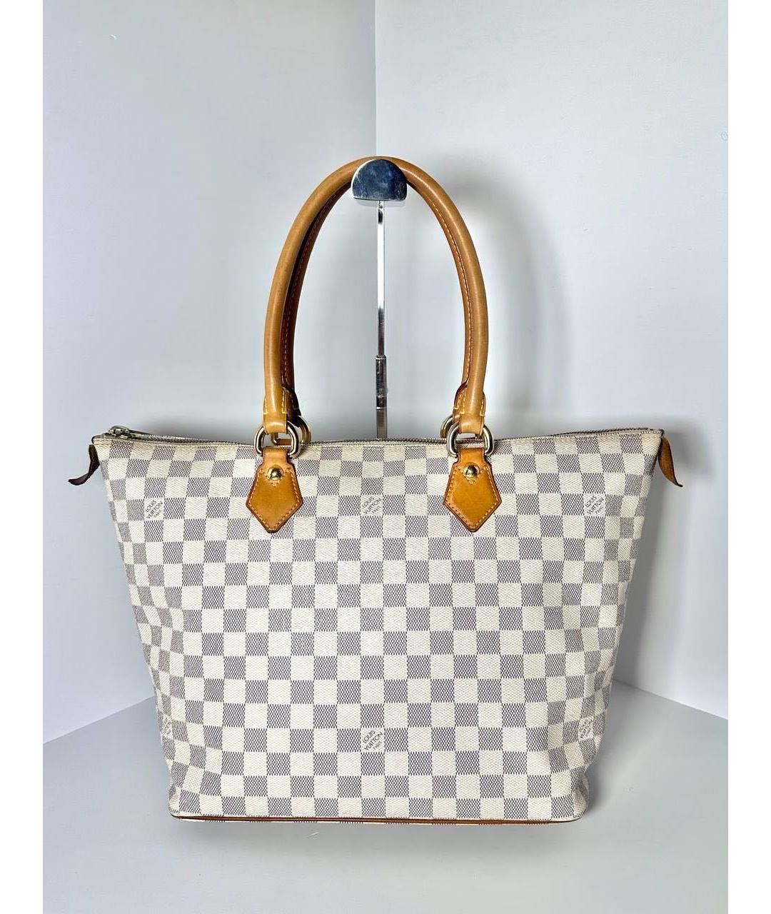 LOUIS VUITTON Белая канва сумка с короткими ручками, фото 8