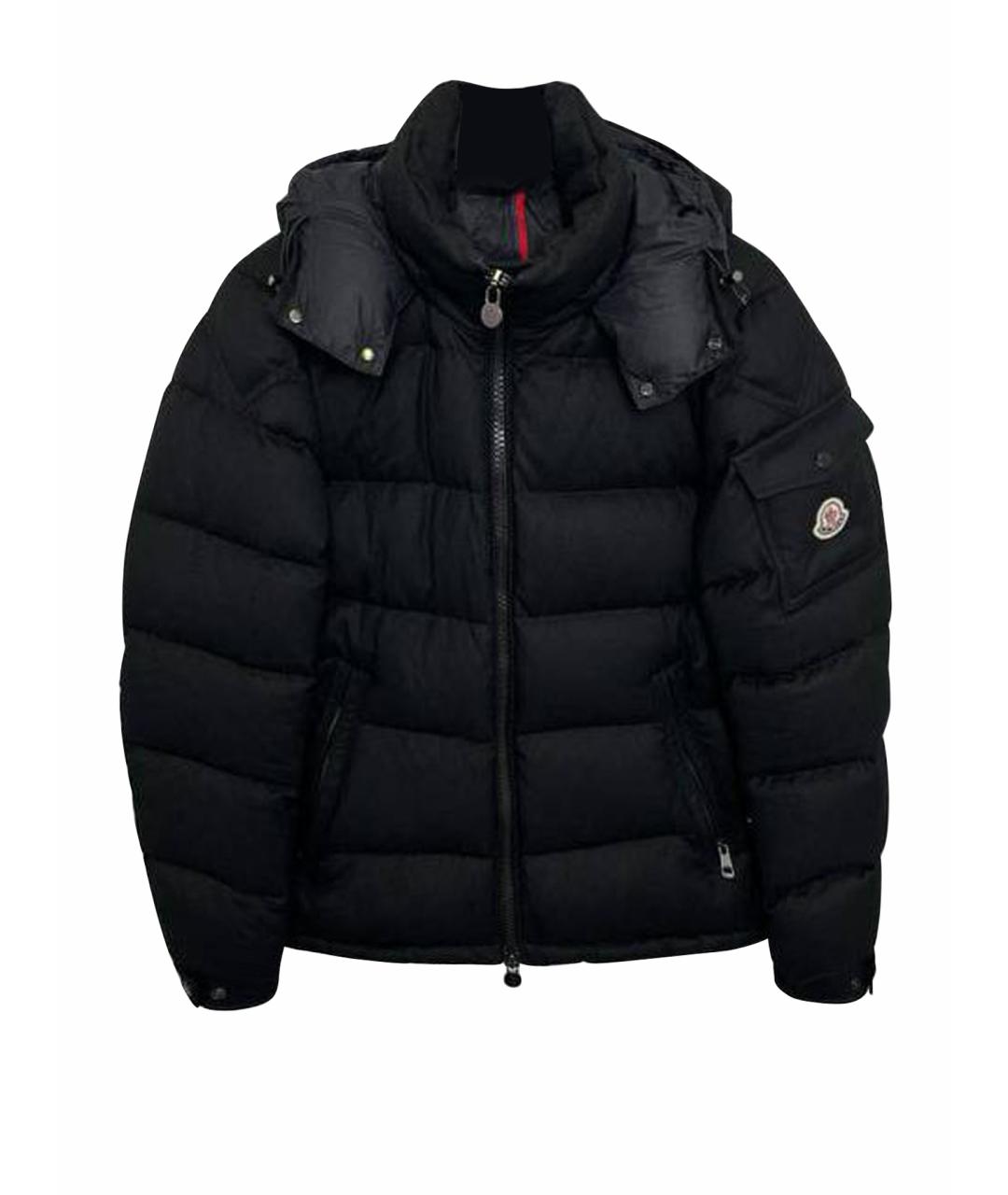 MONCLER Черный пуховик, фото 1