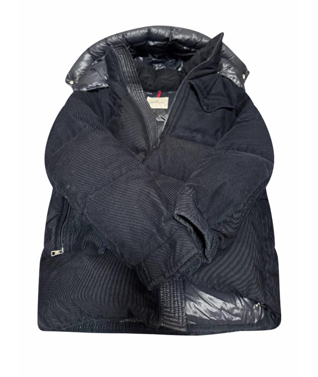MONCLER Темно-синий пуховик, фото 1