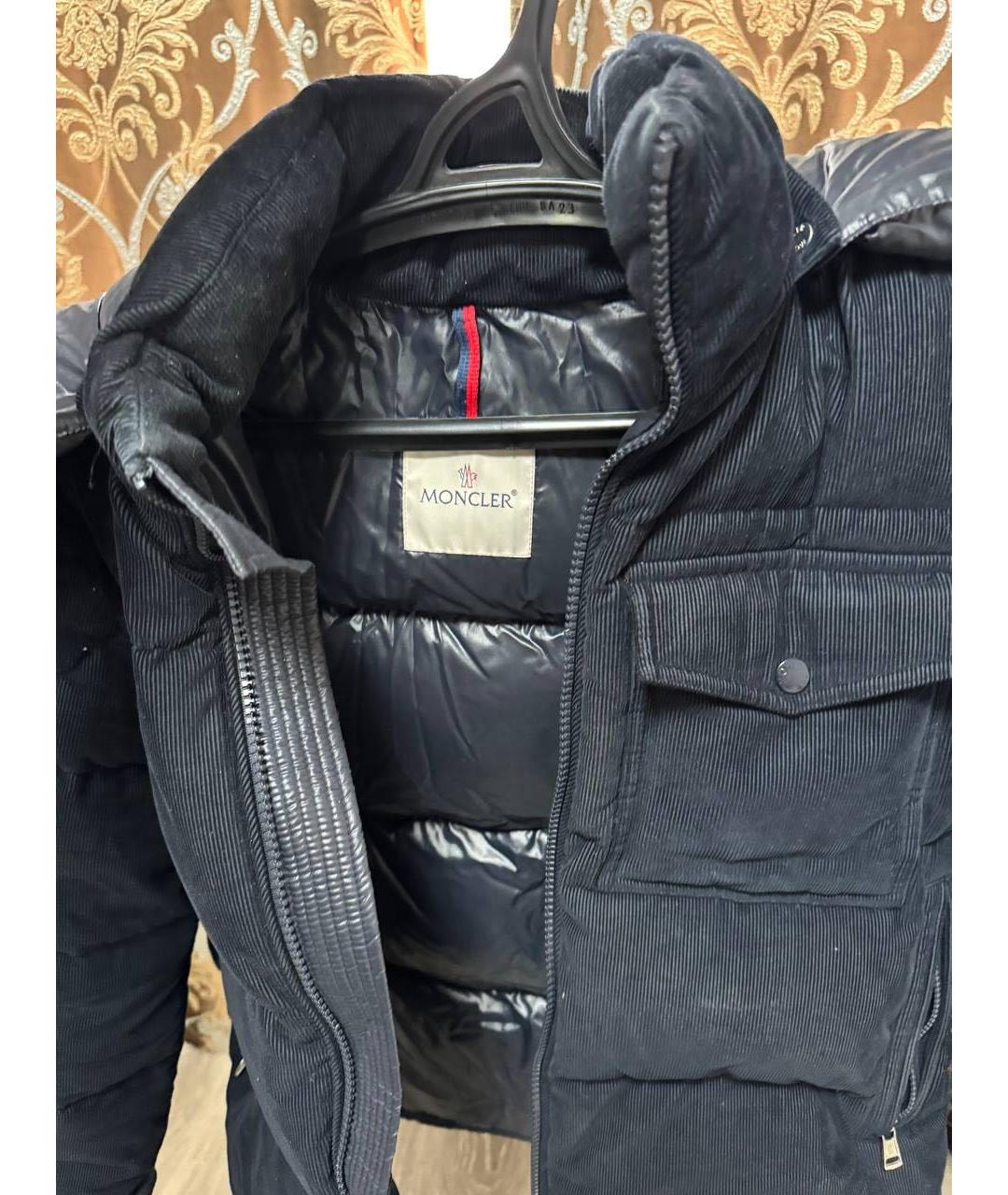 MONCLER Темно-синий пуховик, фото 4