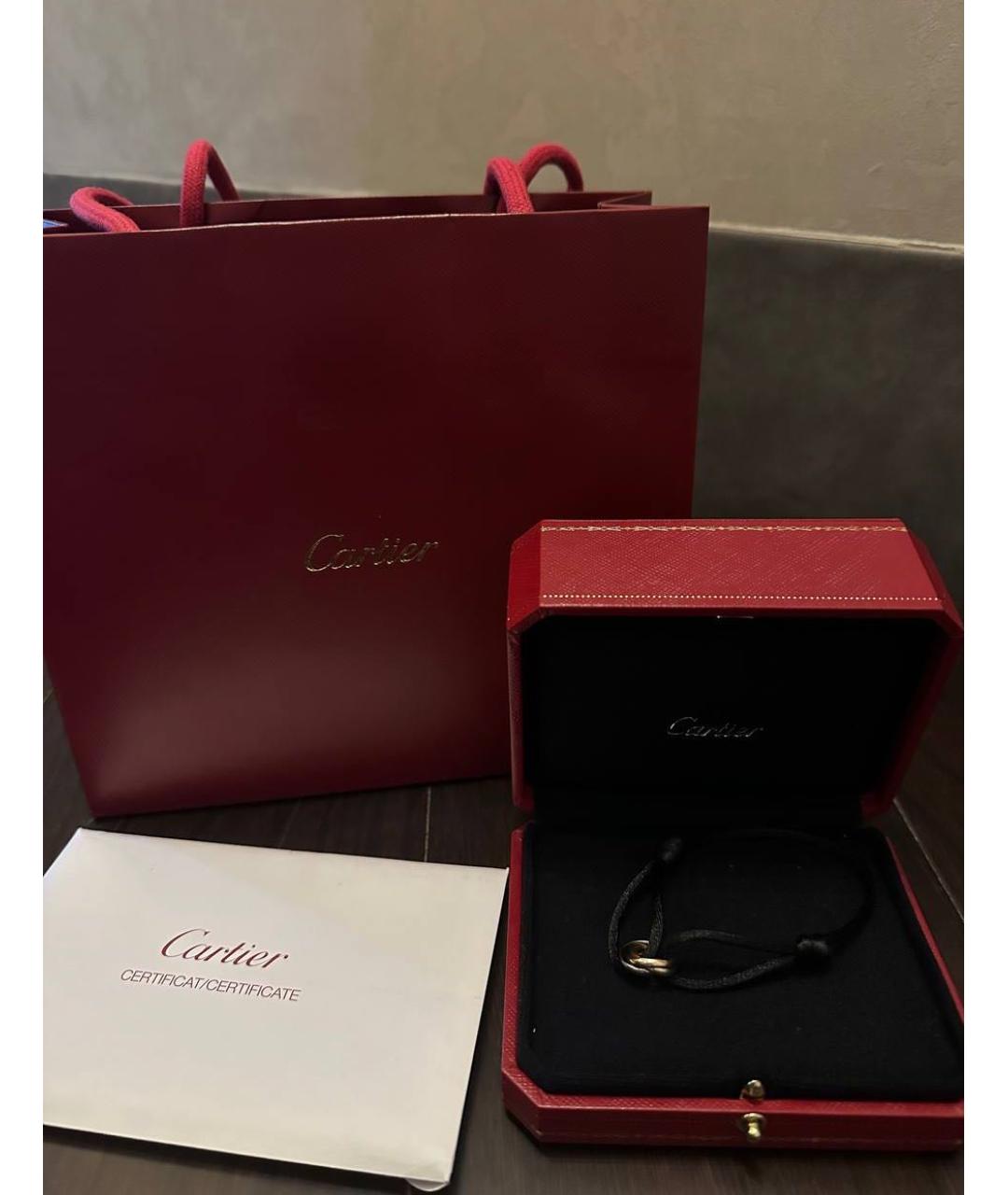 CARTIER Черный браслет из желтого золота, фото 2