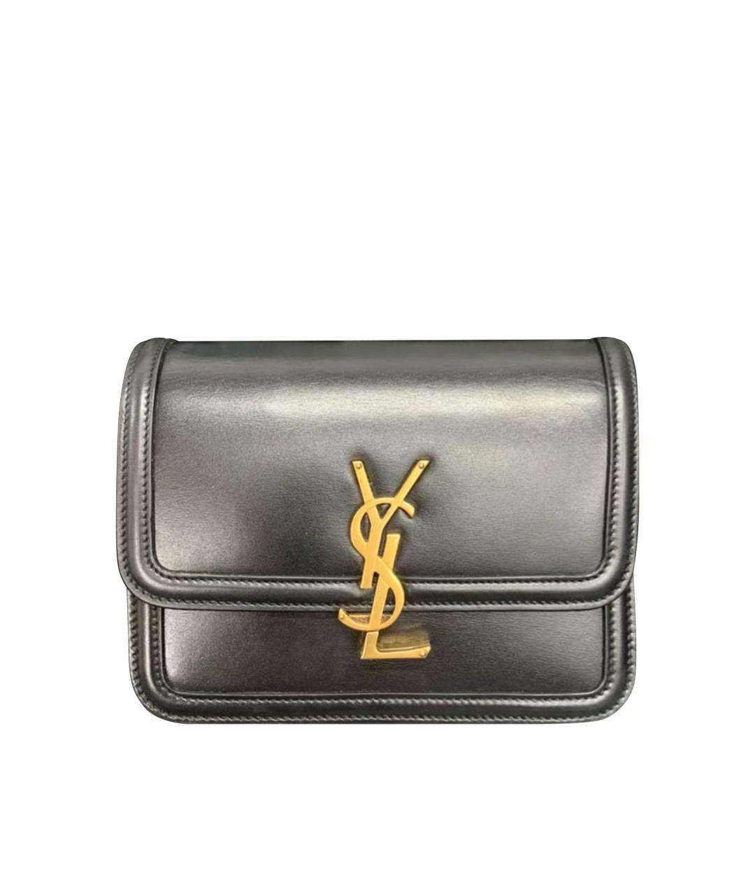SAINT LAURENT Черная кожаная сумка через плечо, фото 1