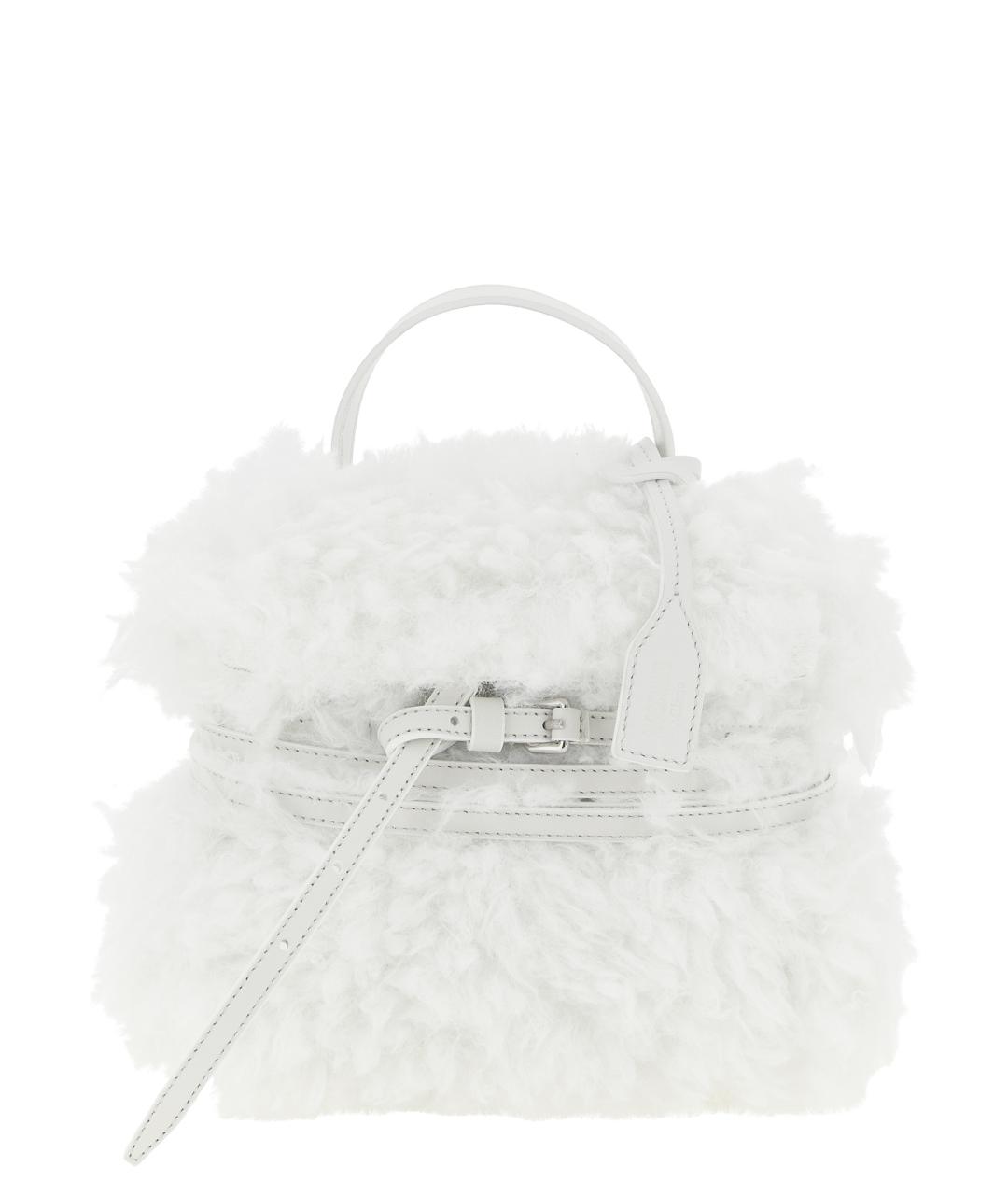 MOSCHINO Белая кожаная сумка тоут, фото 1
