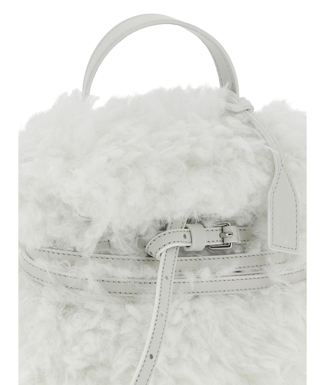 MOSCHINO Белая кожаная сумка тоут, фото 3