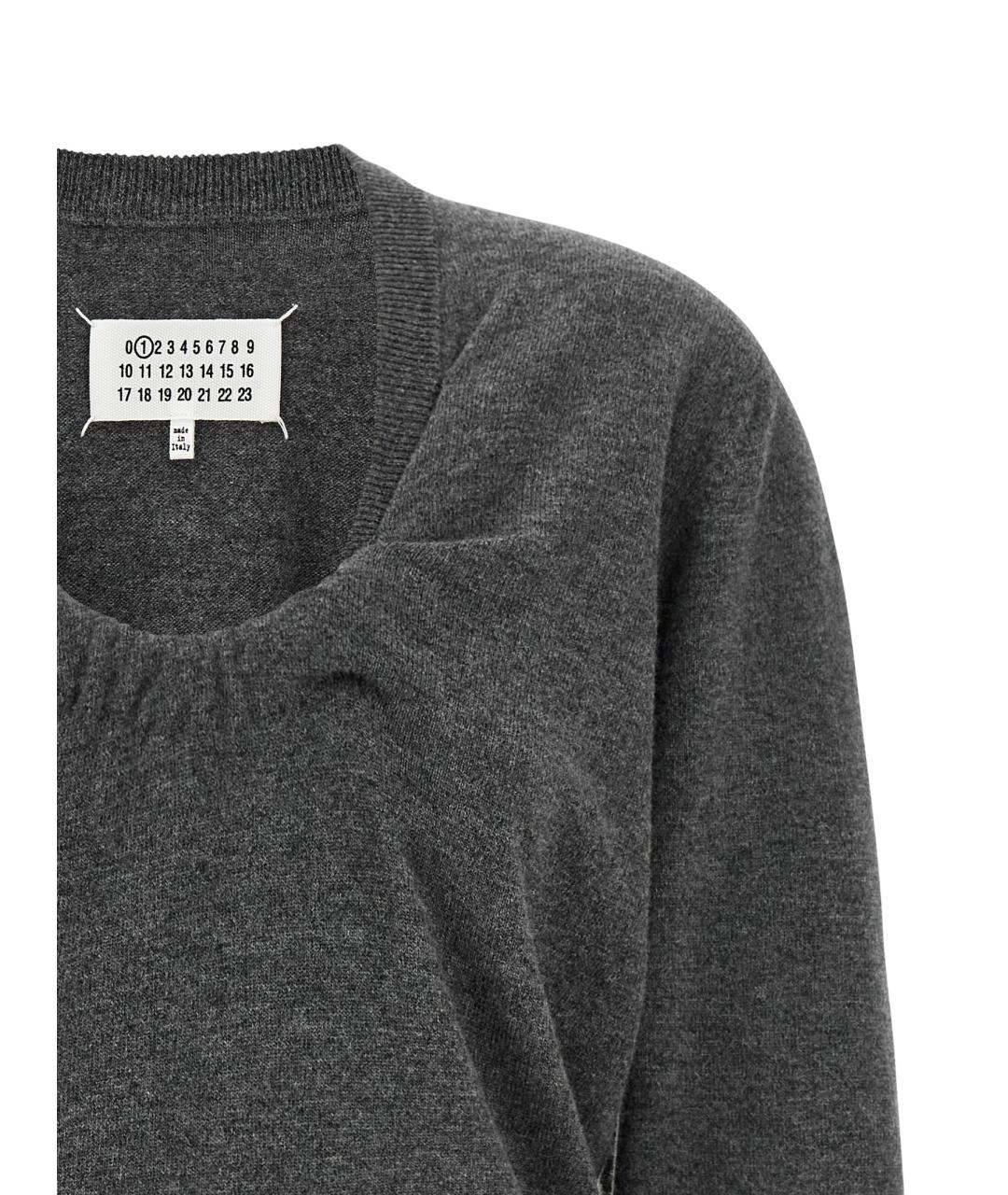 MAISON MARGIELA Серый шерстяной джемпер / свитер, фото 3