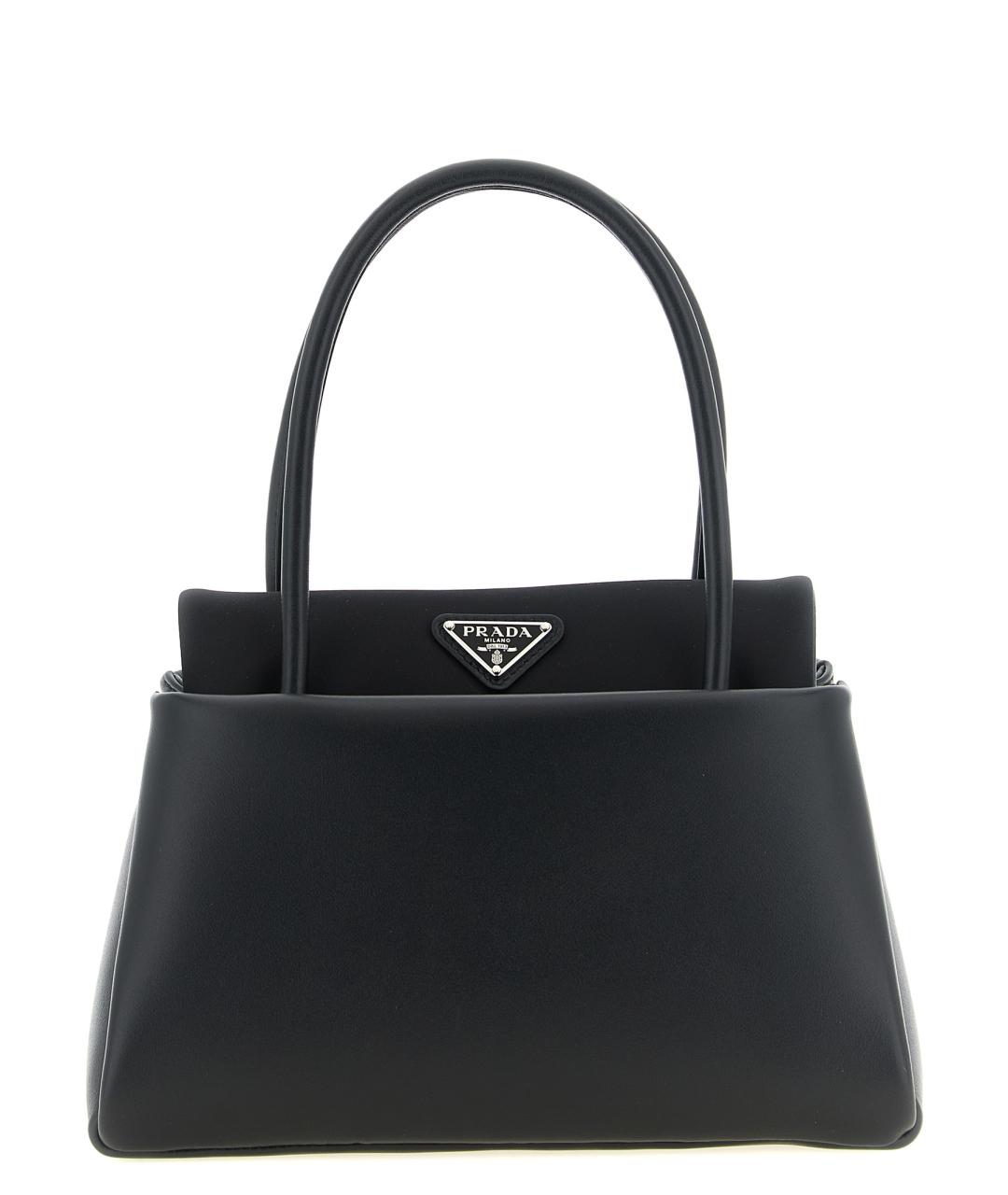PRADA Черная кожаная сумка тоут, фото 1
