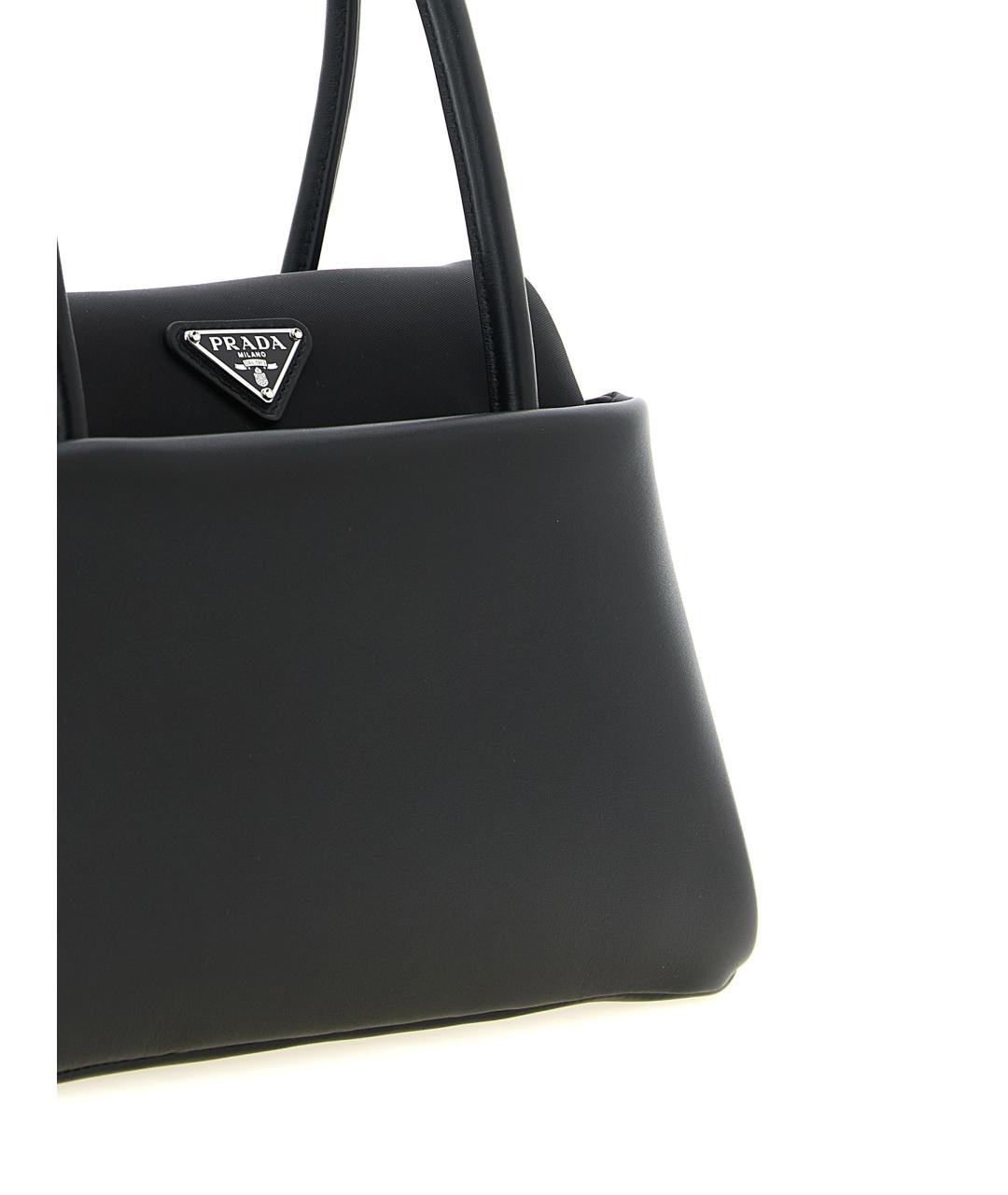 PRADA Черная кожаная сумка тоут, фото 3