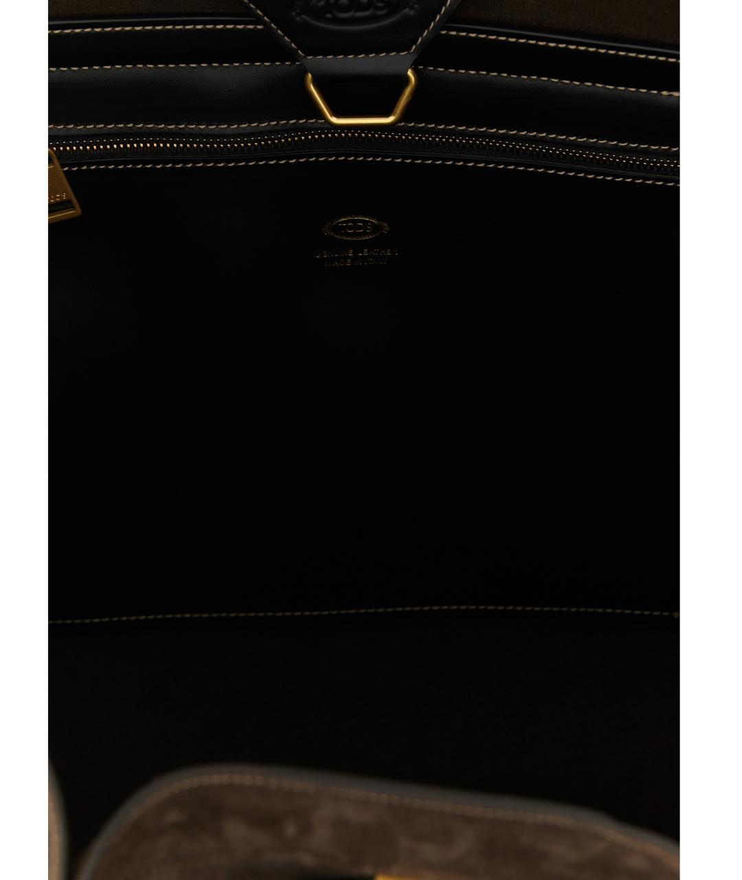 TOD'S Коричневая замшевая сумка тоут, фото 4
