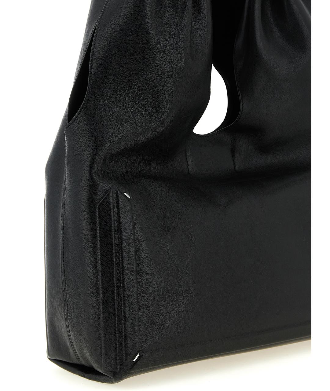 MAISON MARGIELA Черная кожаная сумка через плечо, фото 3