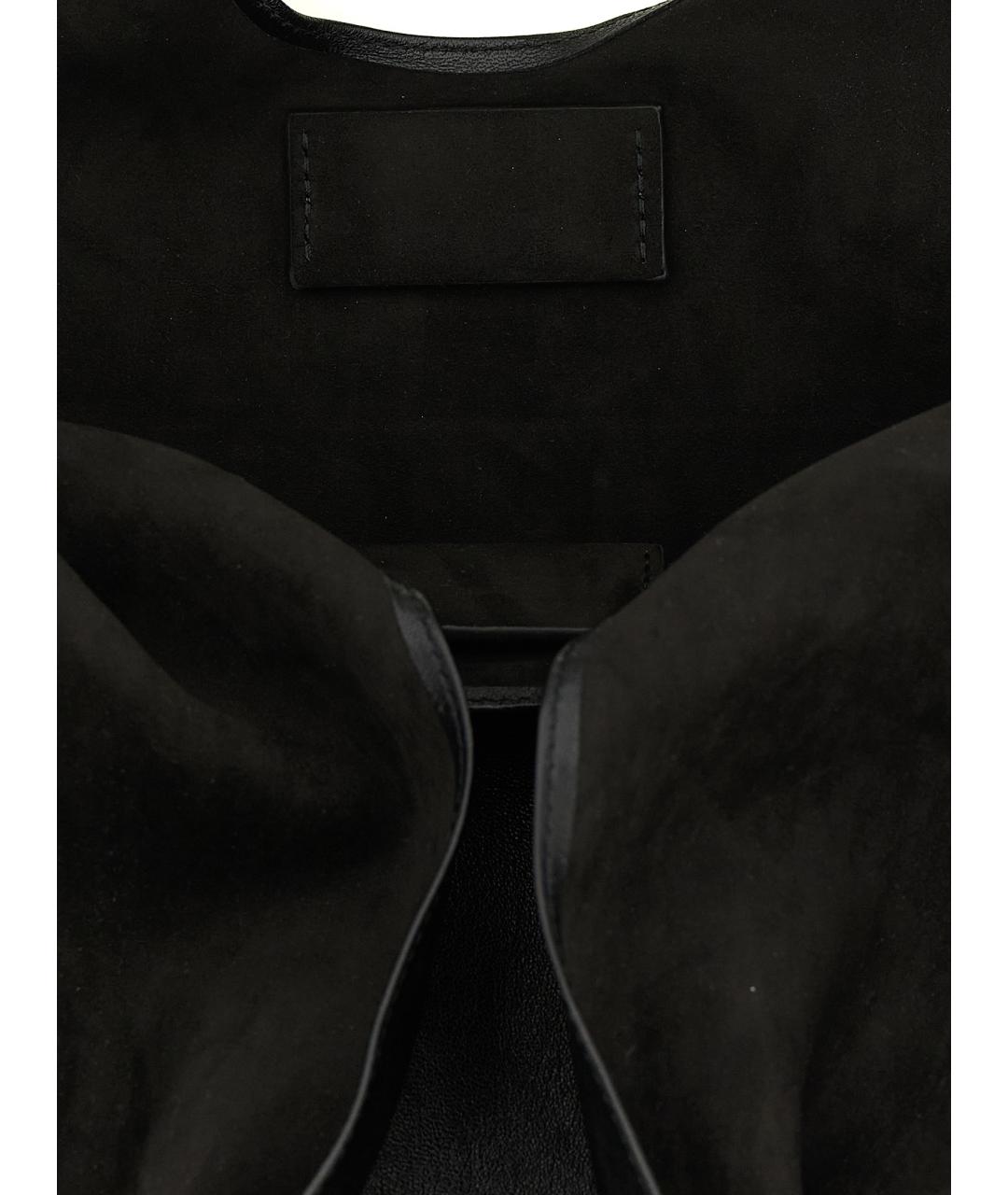 MAISON MARGIELA Черная кожаная сумка через плечо, фото 4