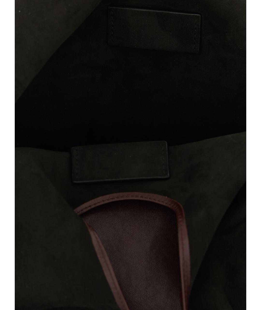 MAISON MARGIELA Бордовая кожаная сумка через плечо, фото 4
