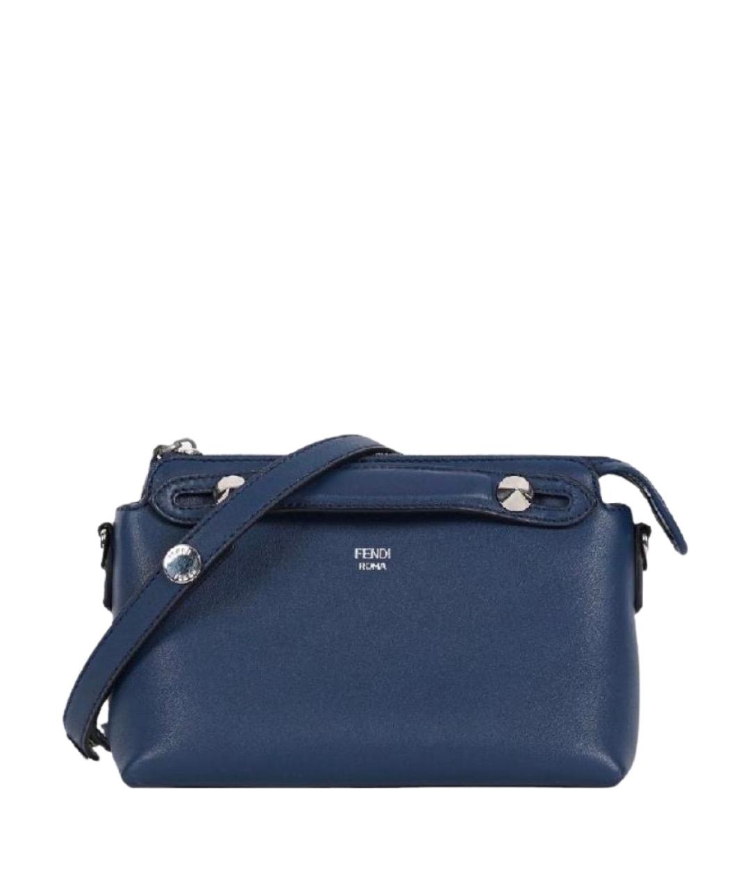 FENDI Темно-синяя кожаная сумка через плечо, фото 1