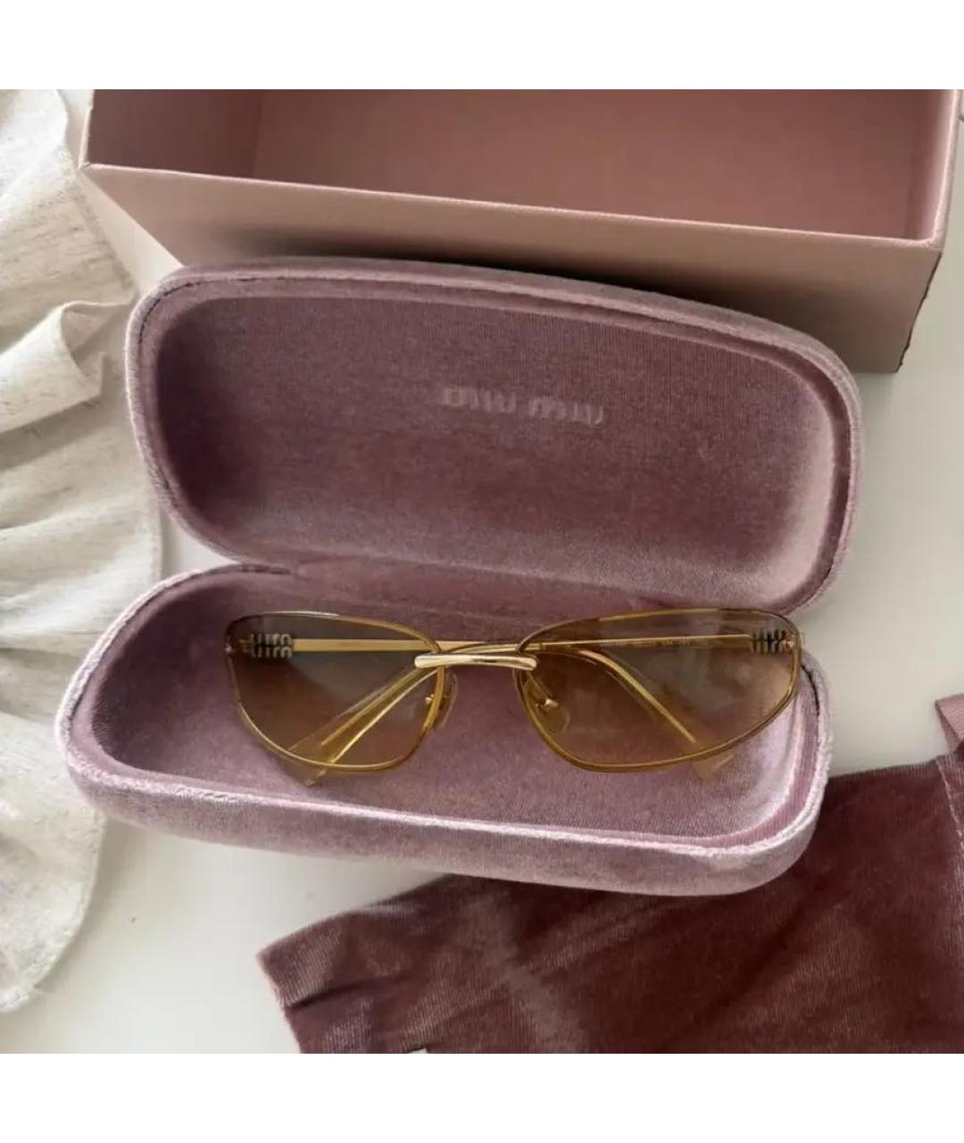 MIU MIU Желтые солнцезащитные очки, фото 6