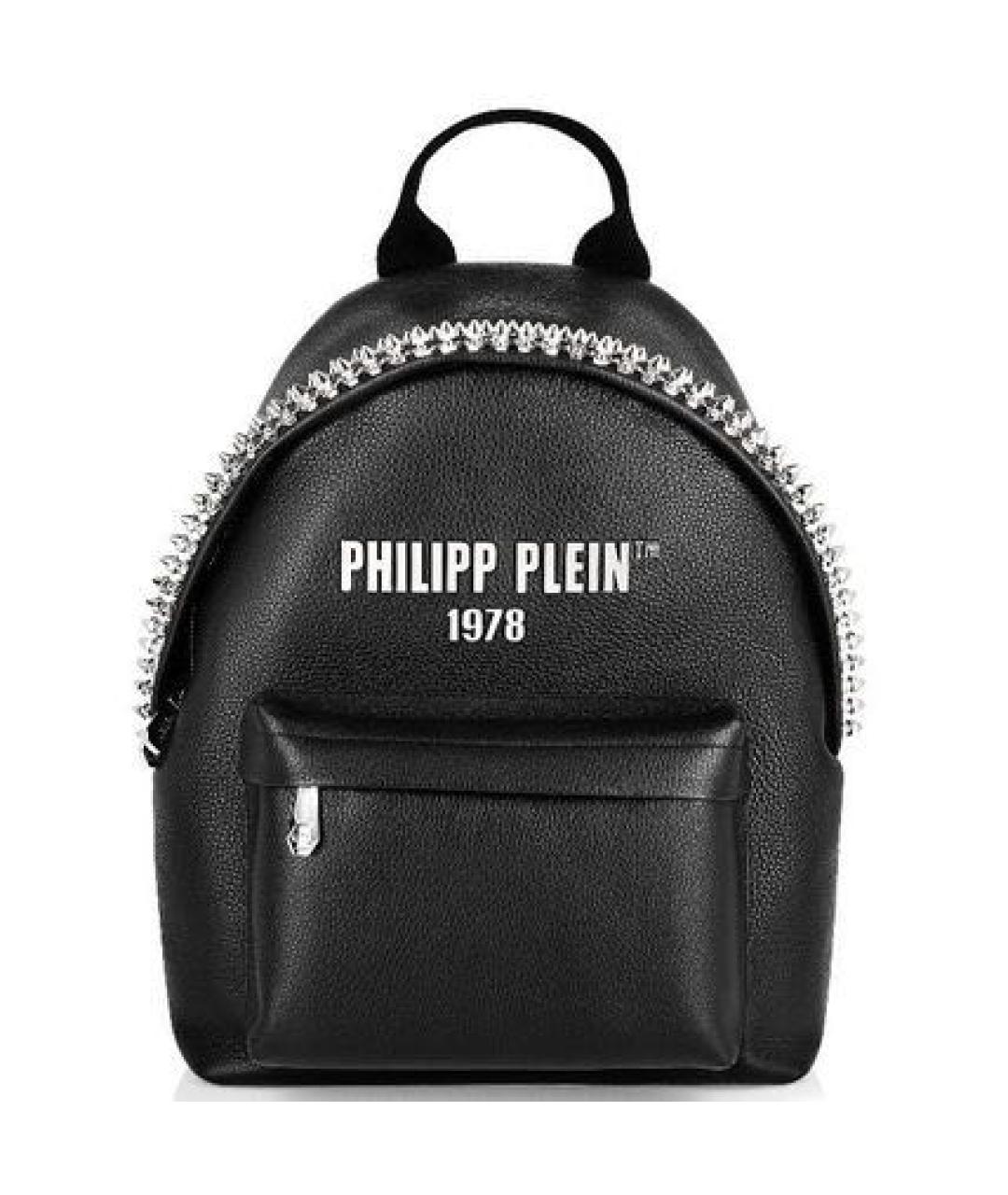 PHILIPP PLEIN Черный кожаный рюкзак, фото 9