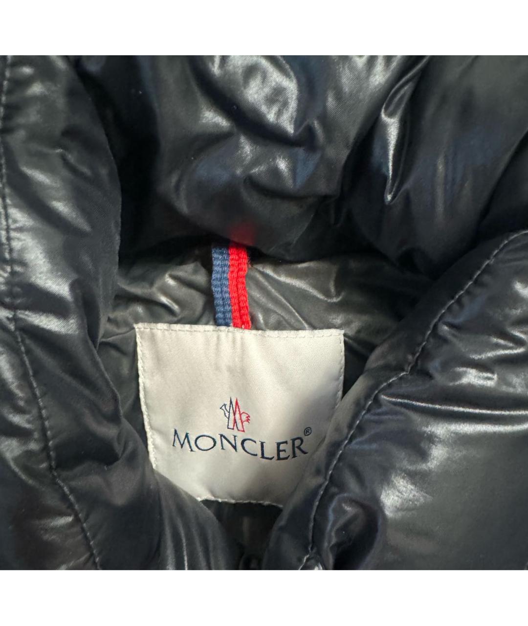 MONCLER Черный нейлоновый жилет, фото 3