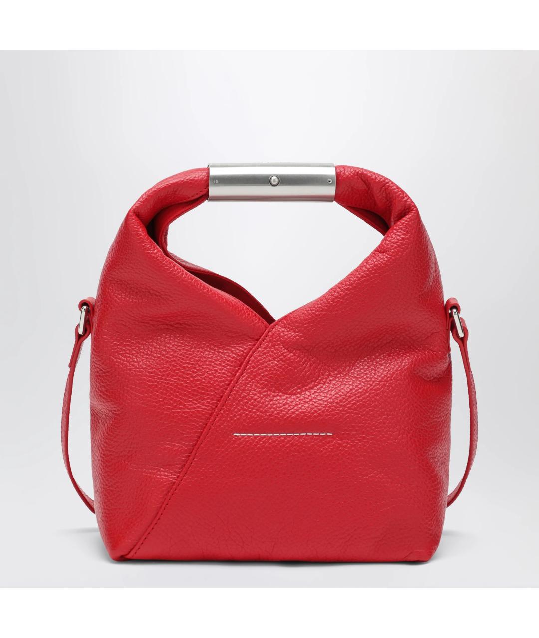 MM6 MAISON MARGIELA Красная кожаная сумка через плечо, фото 2