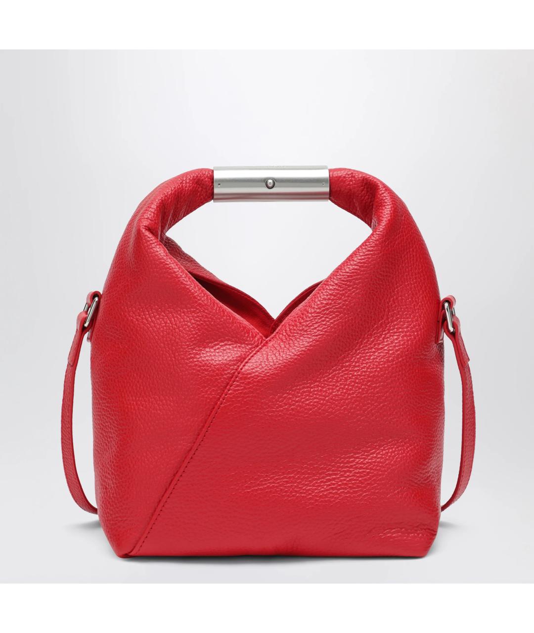 MM6 MAISON MARGIELA Красная кожаная сумка через плечо, фото 3