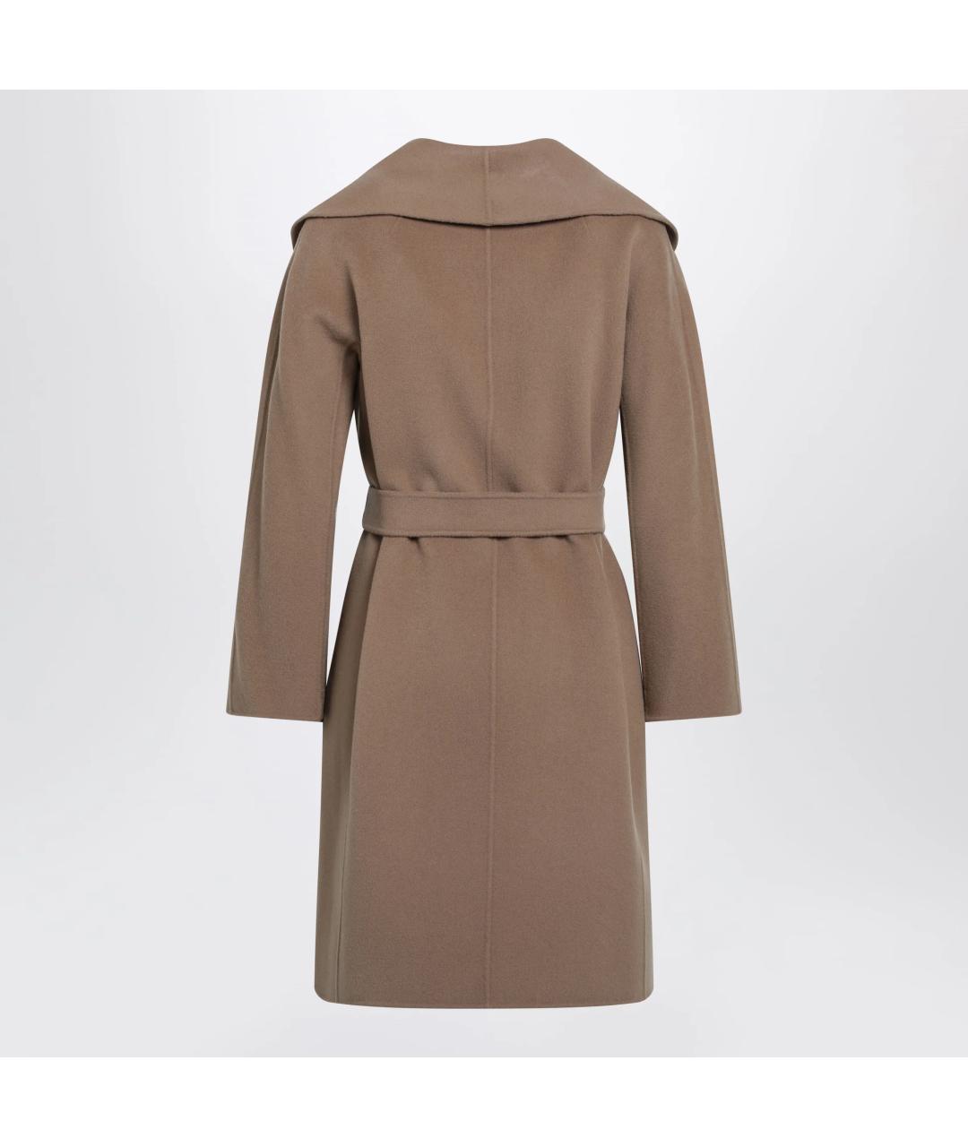 'S MAX MARA Коричневое шерстяное пальто, фото 2