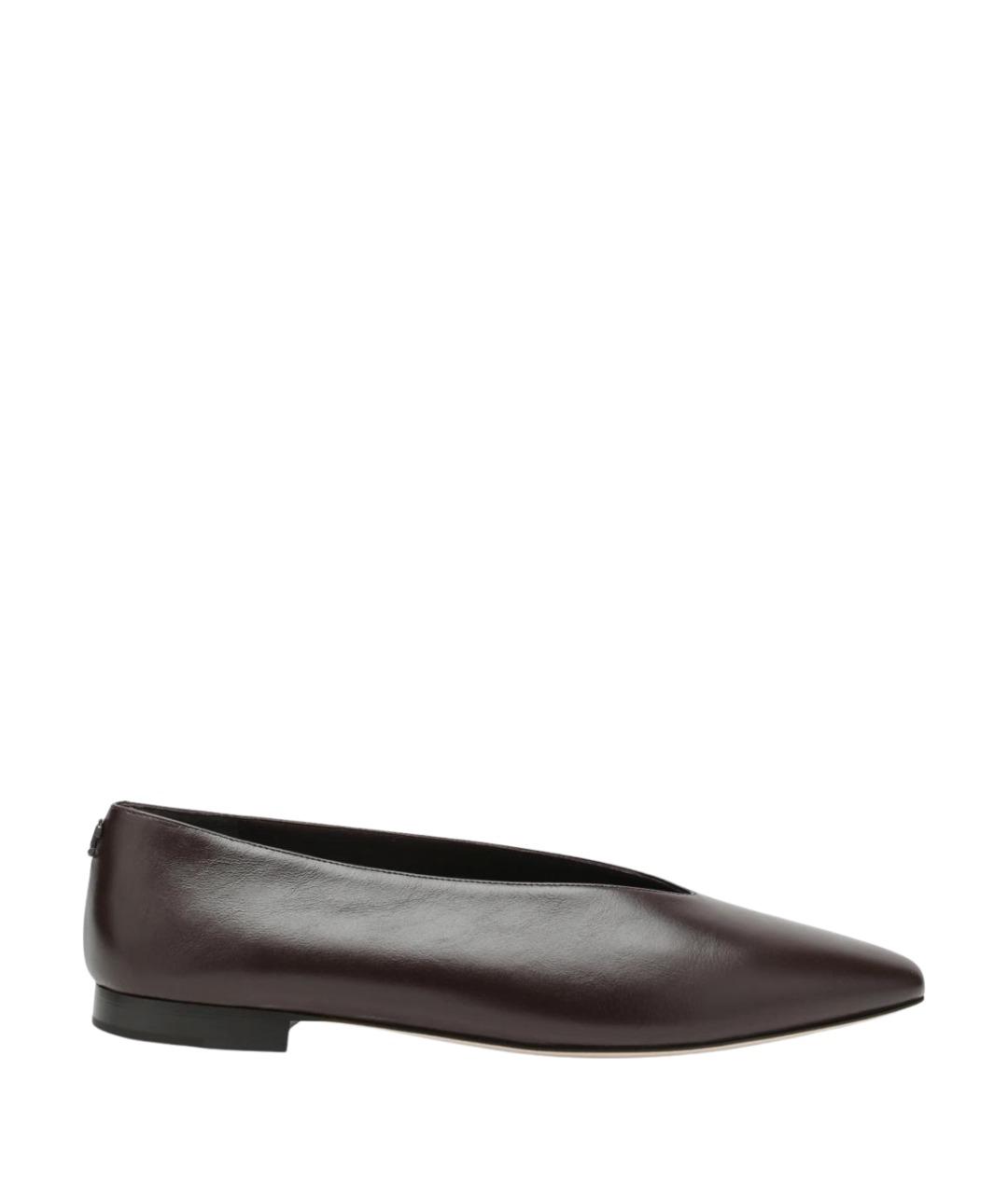 JIMMY CHOO Коричневые кожаные балетки, фото 1