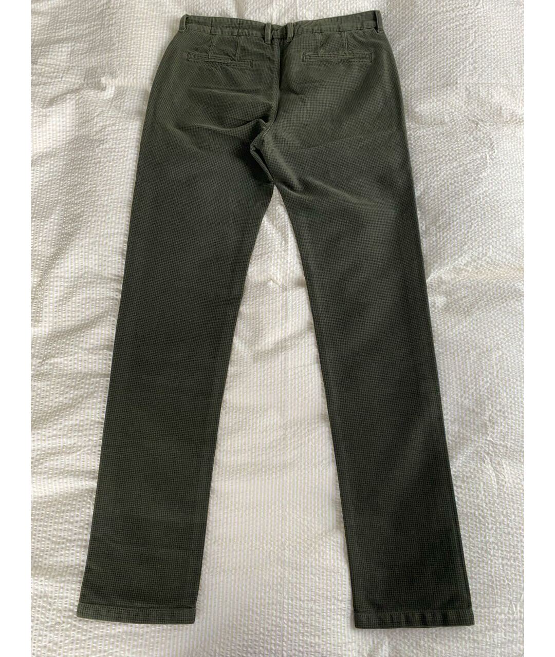 PEUTEREY Зеленые хлопко-эластановые повседневные брюки, фото 5