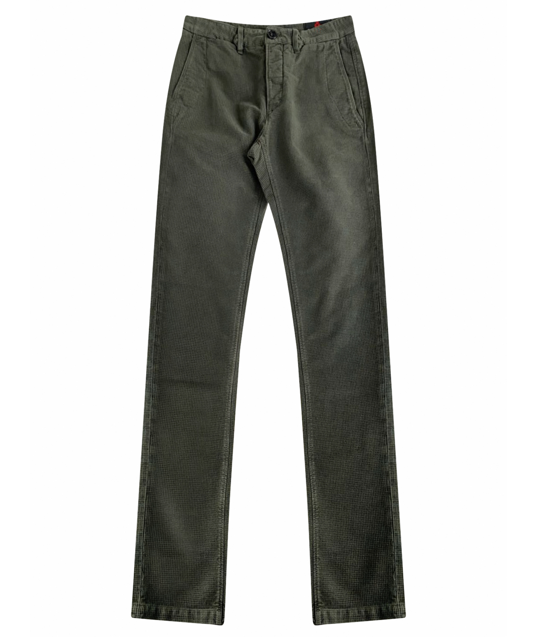PEUTEREY Зеленые хлопко-эластановые повседневные брюки, фото 1