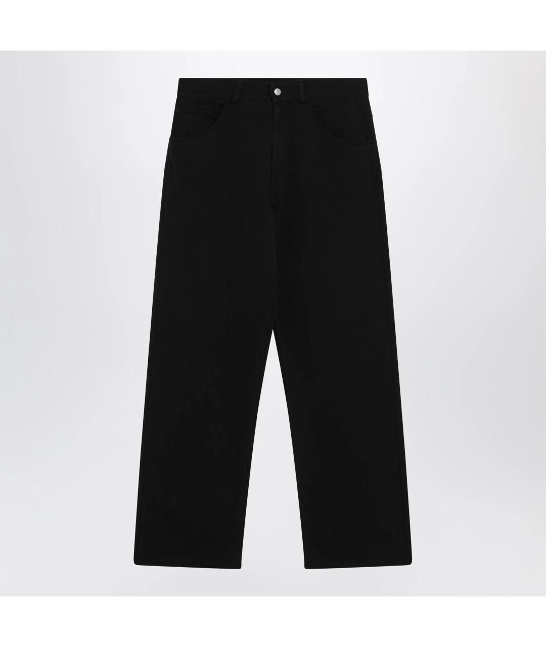 MM6 MAISON MARGIELA Черные хлопковые повседневные брюки, фото 3
