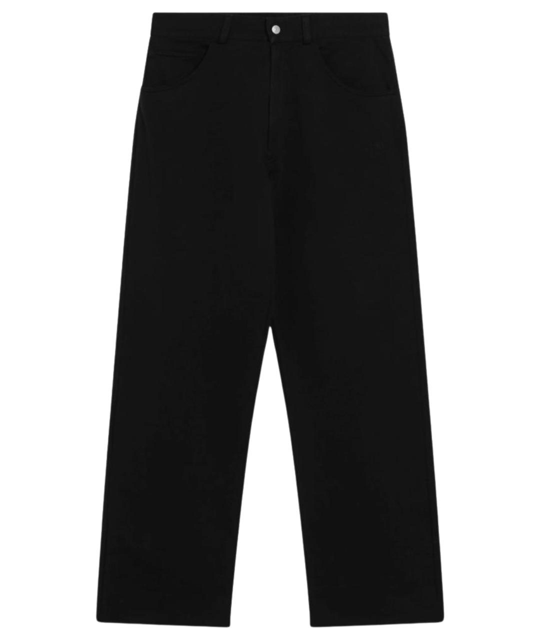 MM6 MAISON MARGIELA Черные хлопковые повседневные брюки, фото 1