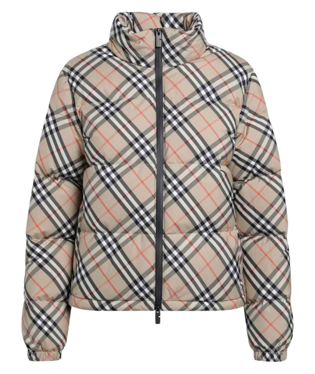BURBERRY Бежевый полиэстеровый пуховик, фото 1