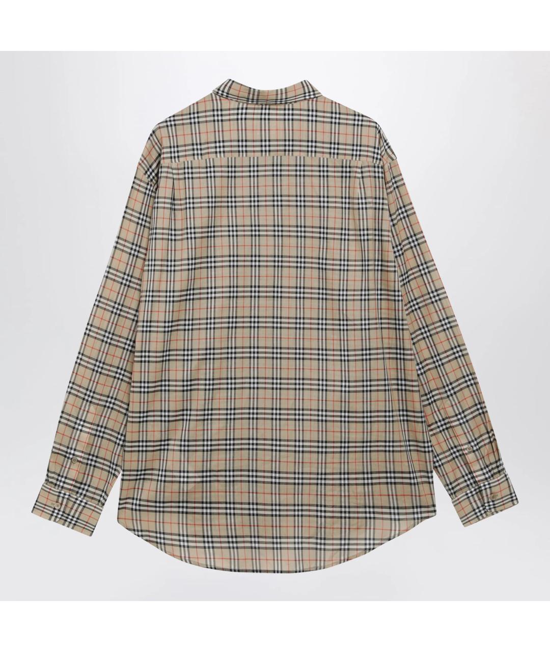 BURBERRY Бежевая хлопковая кэжуал рубашка, фото 2